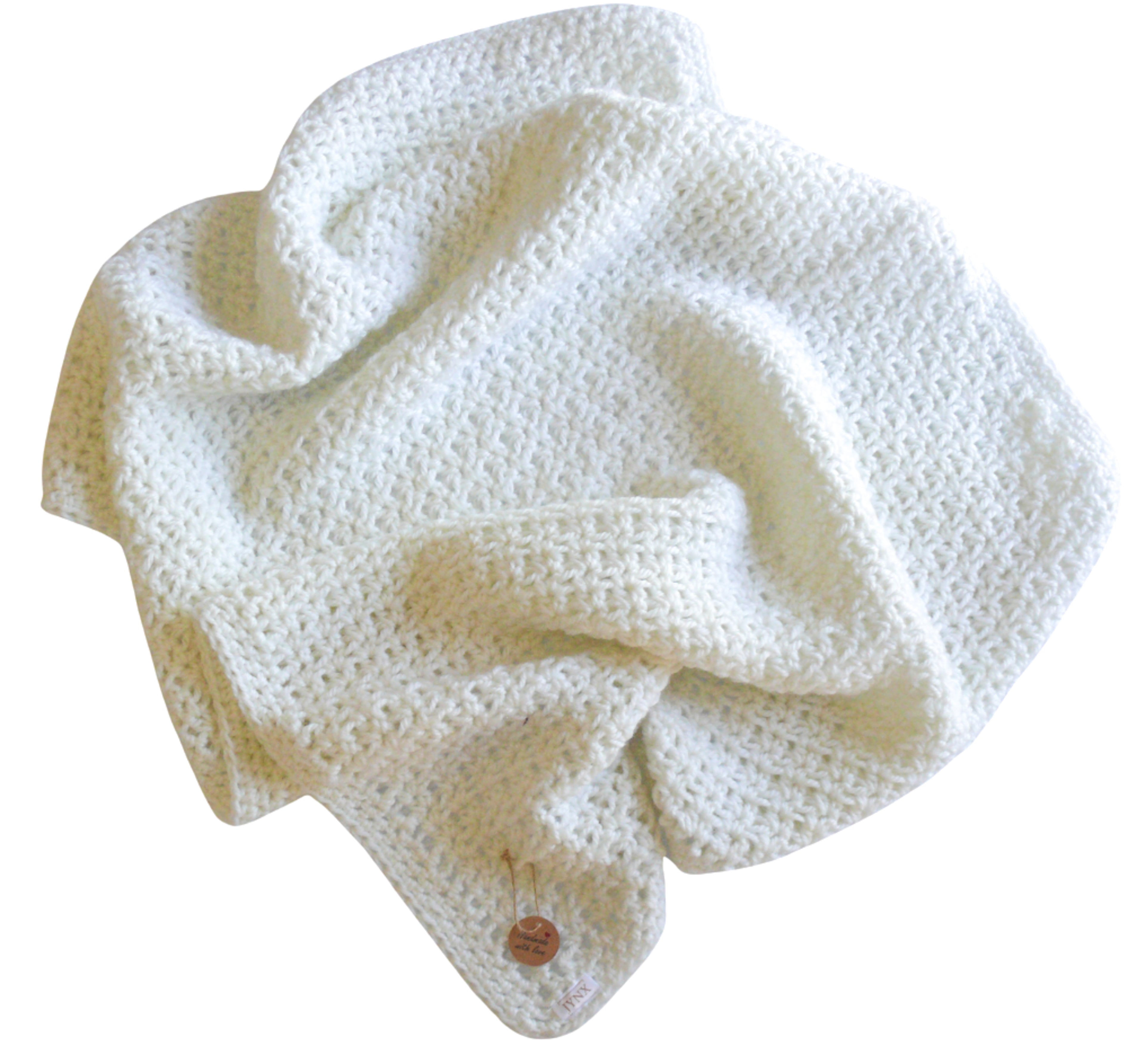 Cream Premium Crocheted Blanket