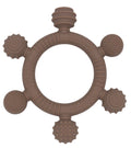 Earth Brown 6-Ball Silicone Teething Ring
