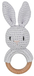 White Crocheted Bunny Rattle