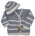 Knitted Misty Ridges Cardigan + Cap Set