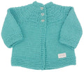 Knitted Turquoise Heart Cardigan