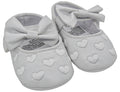 The White Heart and Bow Crib Shoes
