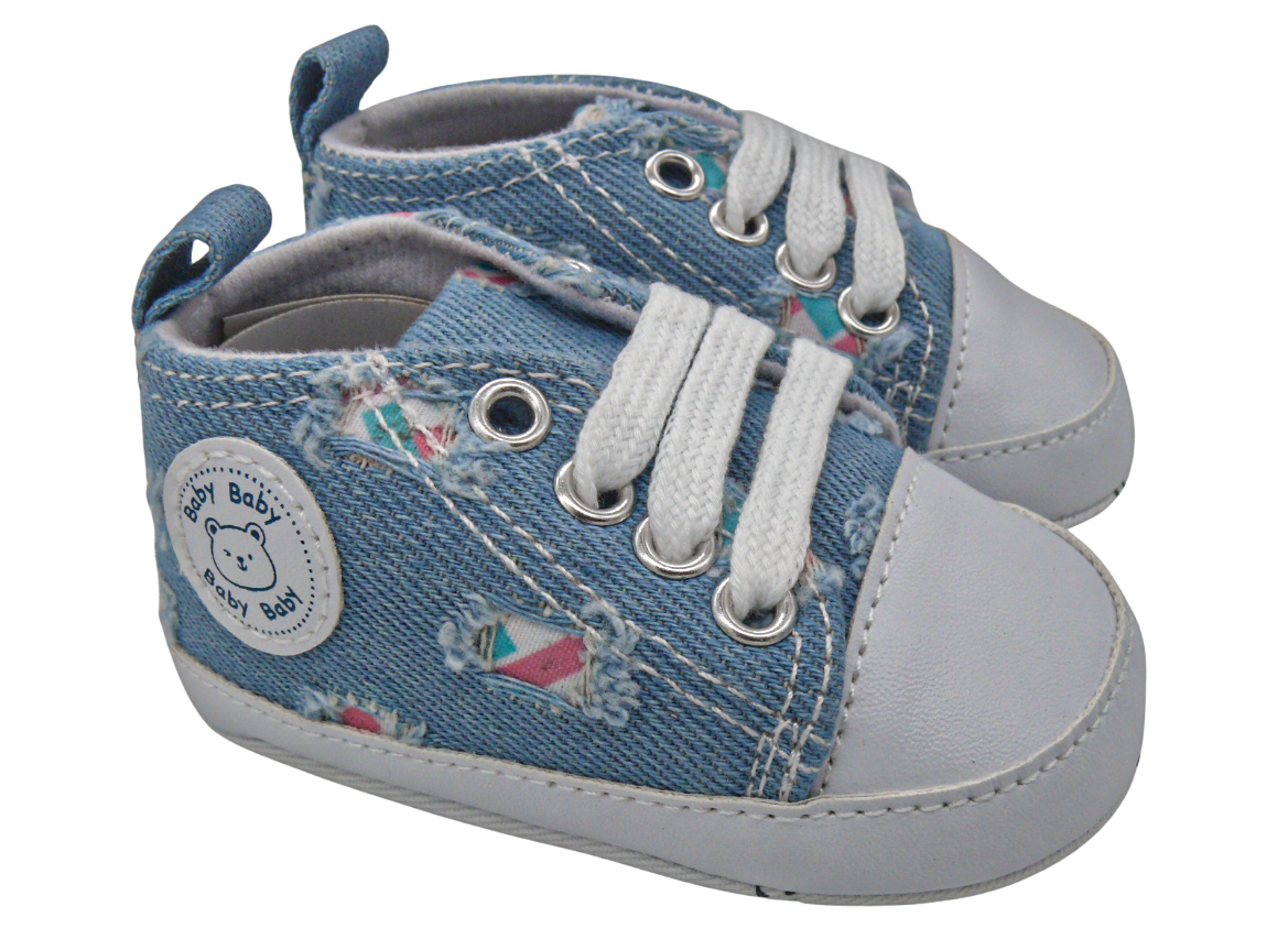 The "Little Rebel" Distressed Denim Takkies