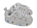 The Pastel Heart-Embroidered Soft-Sole Lace-Ups