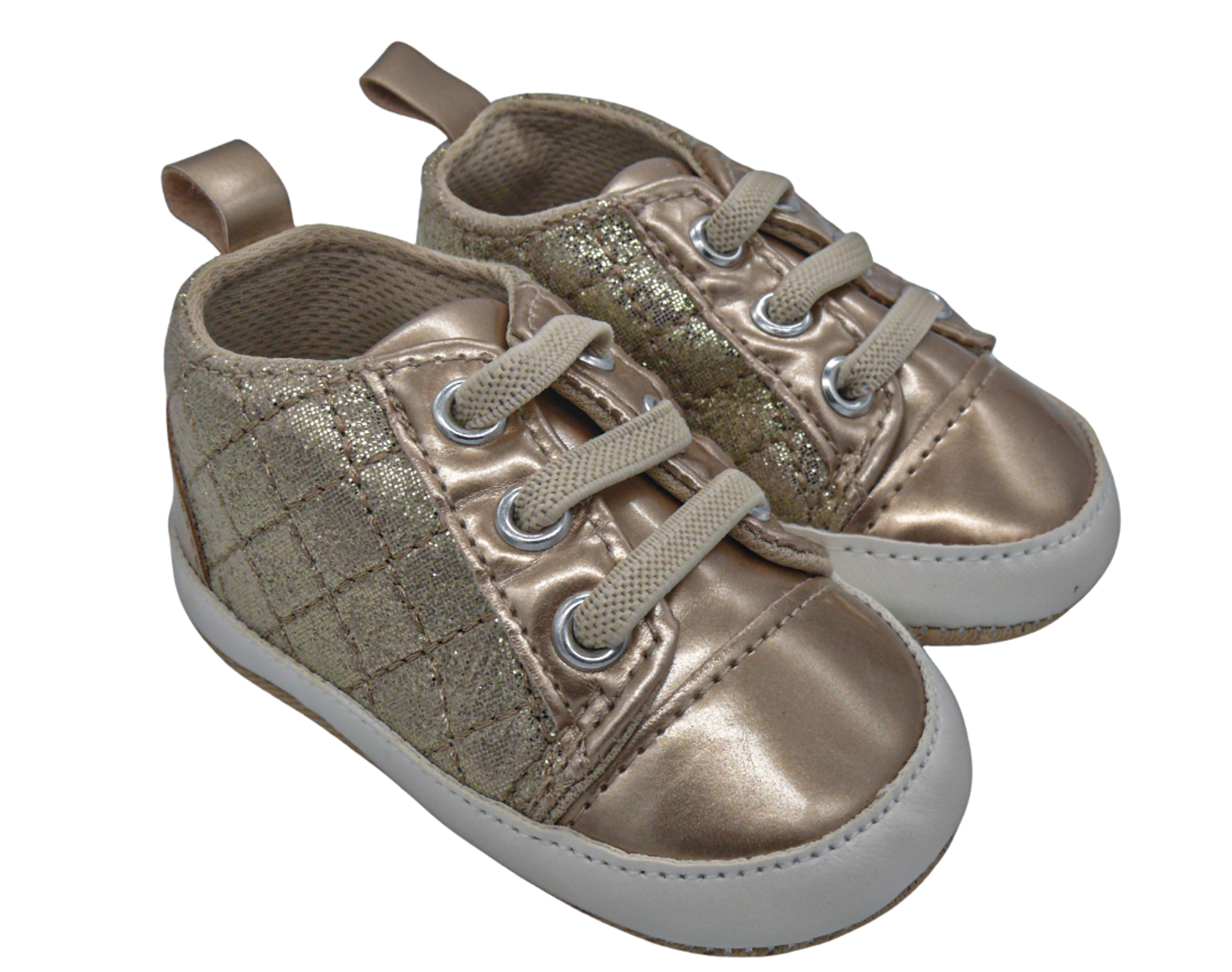 The Gold Quilted "Disco" Sneakers
