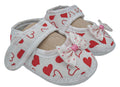 The Red Heart-Print Soft-Sole Shoes