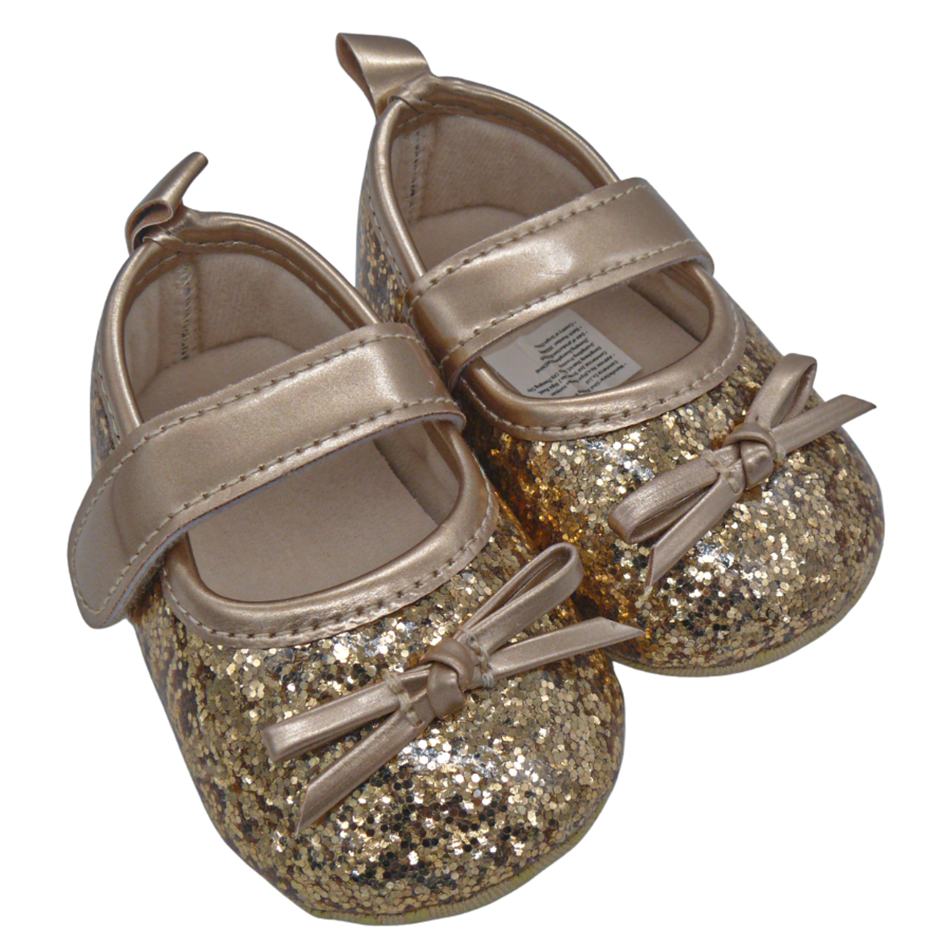 The Gold Glitter Mary Janes