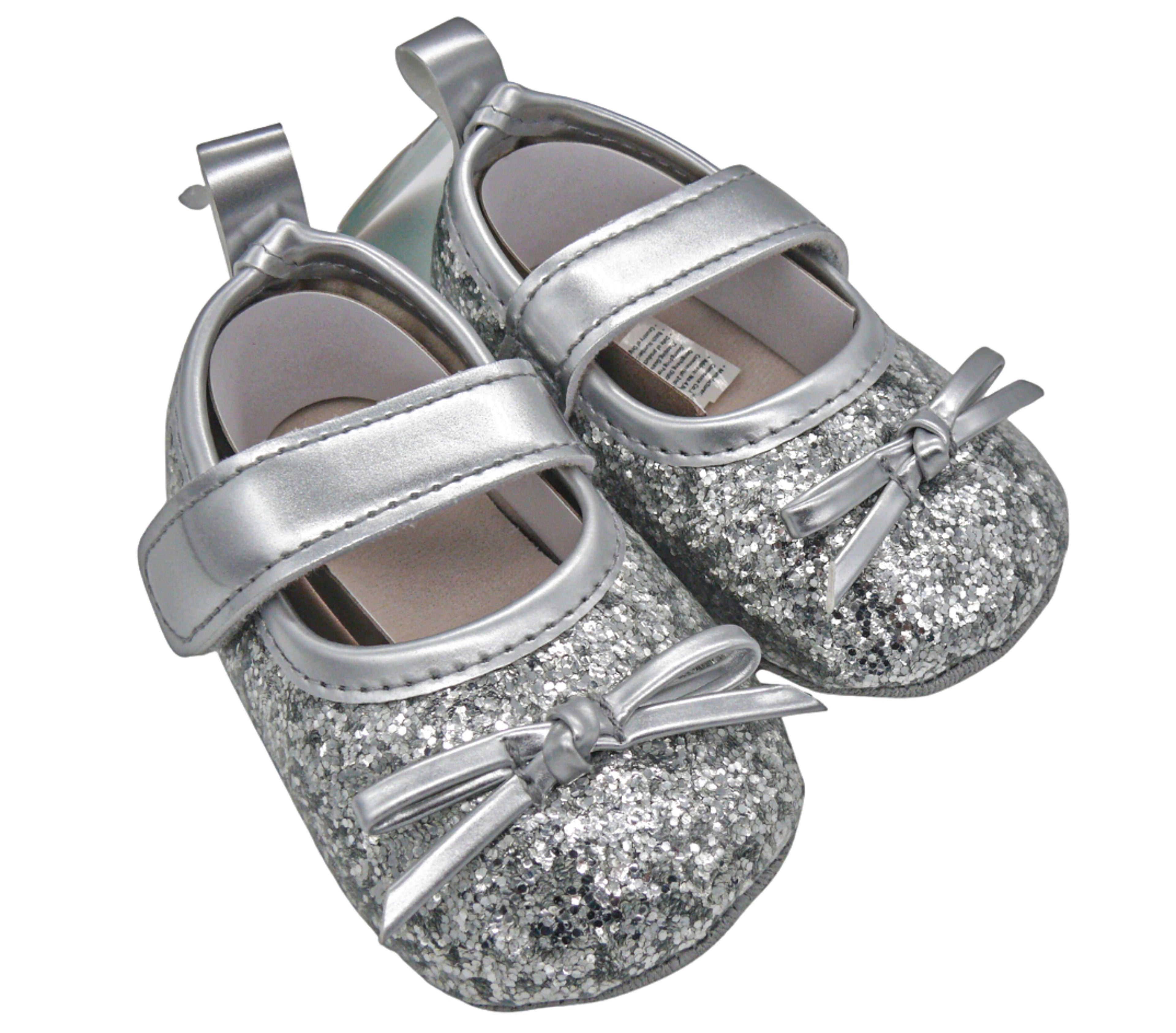 The Silver Glitter Mary Janes