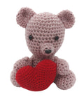 Pink Heart Amigurumi Sensory Bear