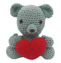 Sage Green Heart Amigurumi Sensory Bear