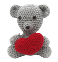 Grey Heart Amigurumi Sensory Bear