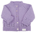 Knitted Lavender Lace Cardigan