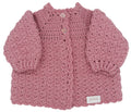 Premium Crocheted Dusky Pink Scallop Cardigan