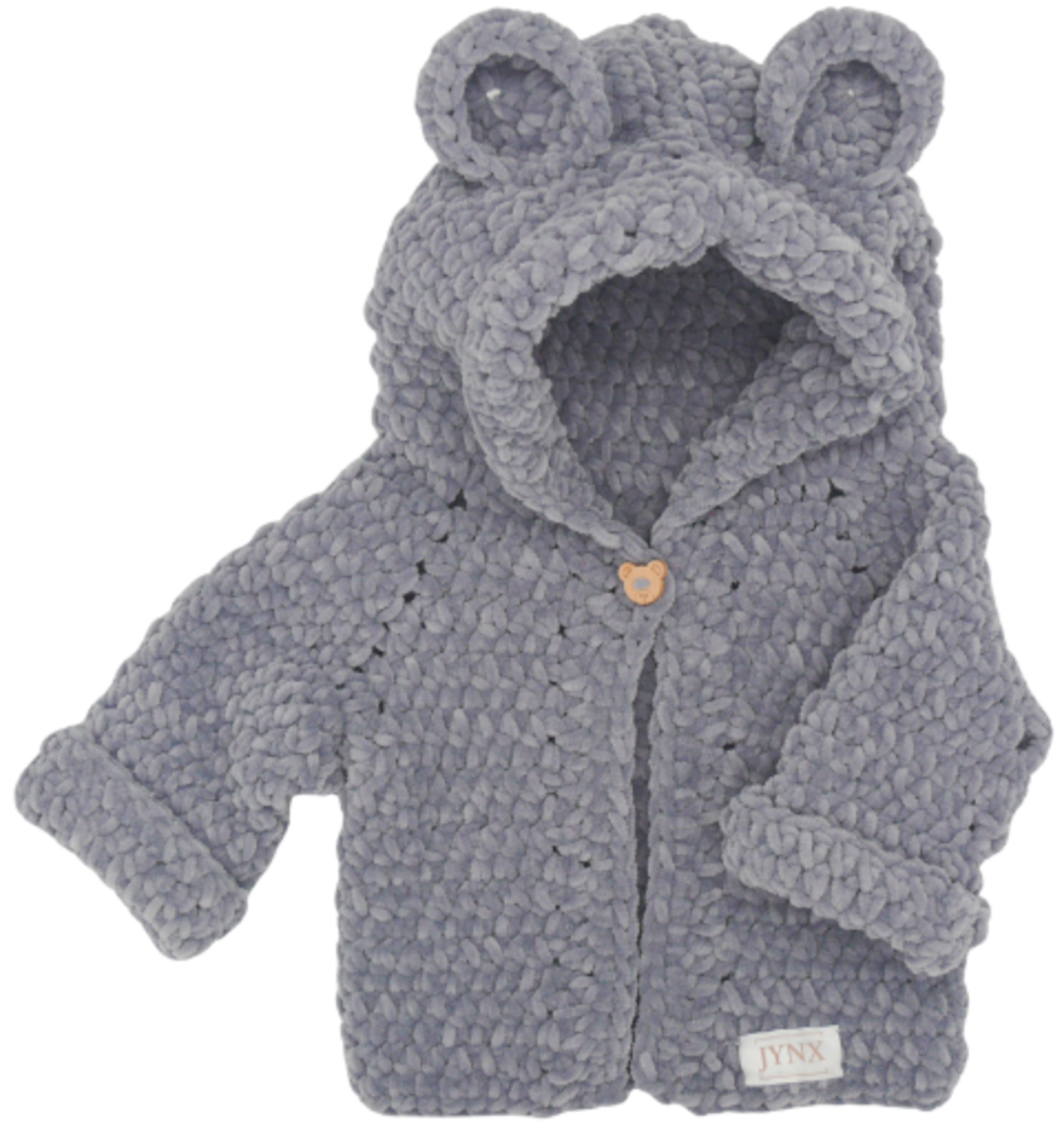The Velvet Bear Hoody — Grey