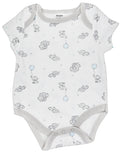 White with Grey Trim and Grey Elephants with Blue Balloons